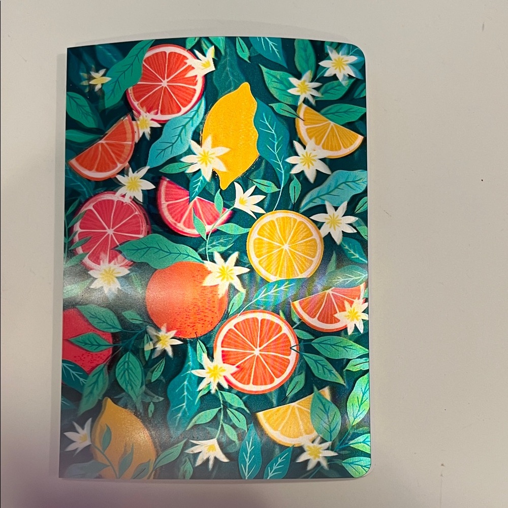 Colorful Citrus Pattern Notebook NWT - Picture 3 of 16